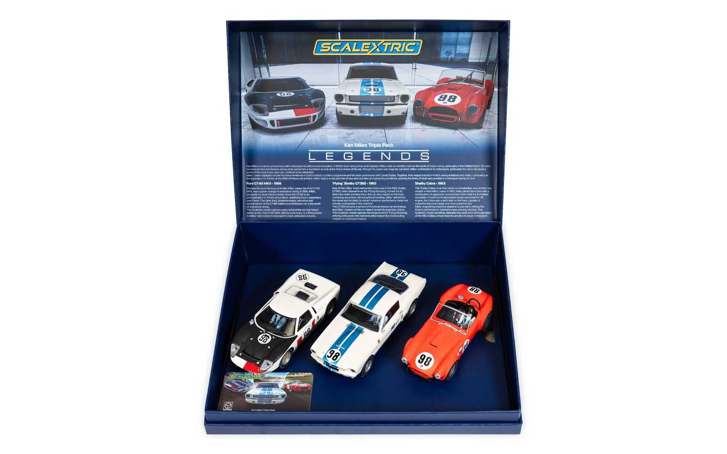 Autíčka GT SCALEXTRIC C4619A - Ken Miles Triple Pack (1:32)