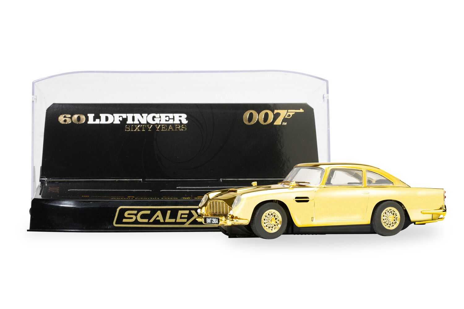 Autíčko Film & TV SCALEXTRIC C4550A - James Bond Aston Martin DB5 - Goldfinger - 60th Anniversary Gold Edition (1:32)