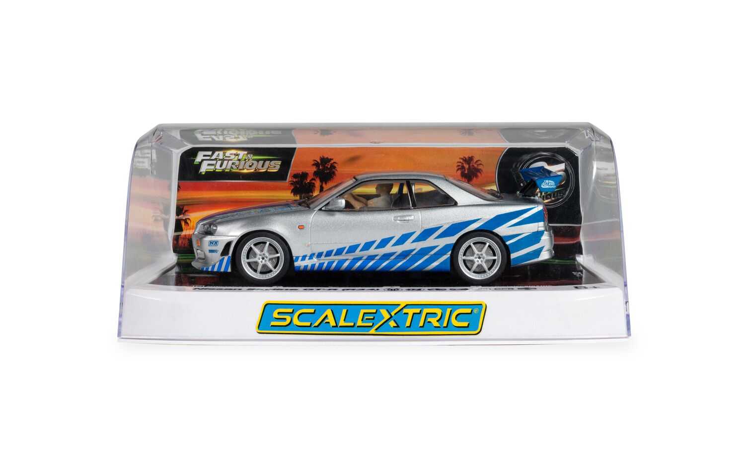 Autíčko Film & TV SCALEXTRIC C4674 - Nissan R34 Skyline - 2Fast 2Furious (1:32)
