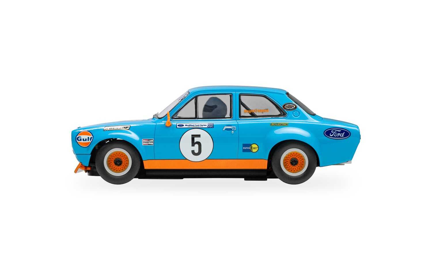 Autíčko Gulf SCALEXTRIC C4530 - Ford Escort MK1 – Wayne Crabtree Modified Fords 2023 (1:32)