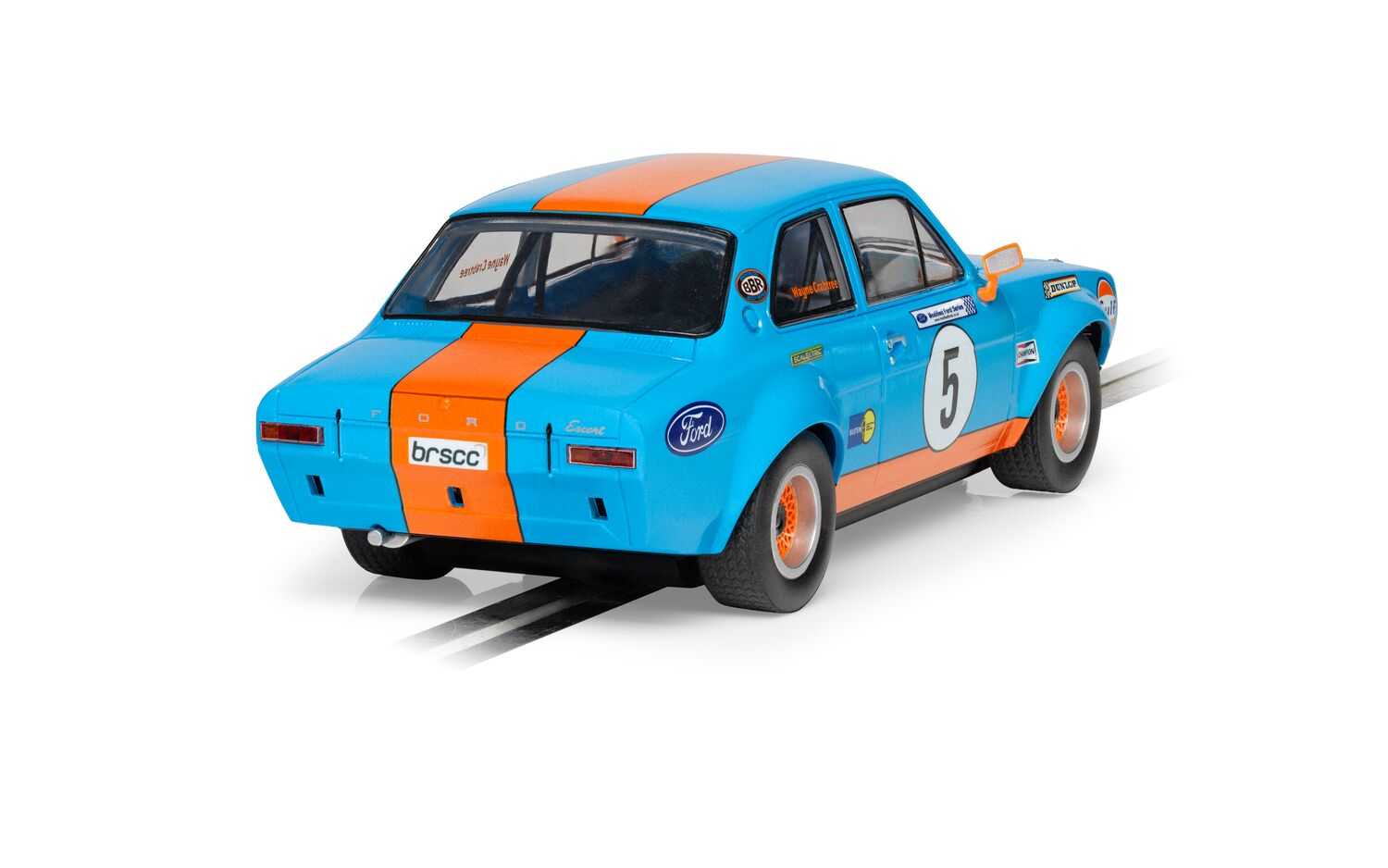 Autíčko Gulf SCALEXTRIC C4530 - Ford Escort MK1 – Wayne Crabtree Modified Fords 2023 (1:32)