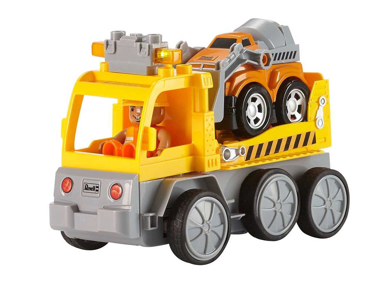 Autíčko REVELL 23003 JUNIOR - Tow Loader with excavator - 40 MHz