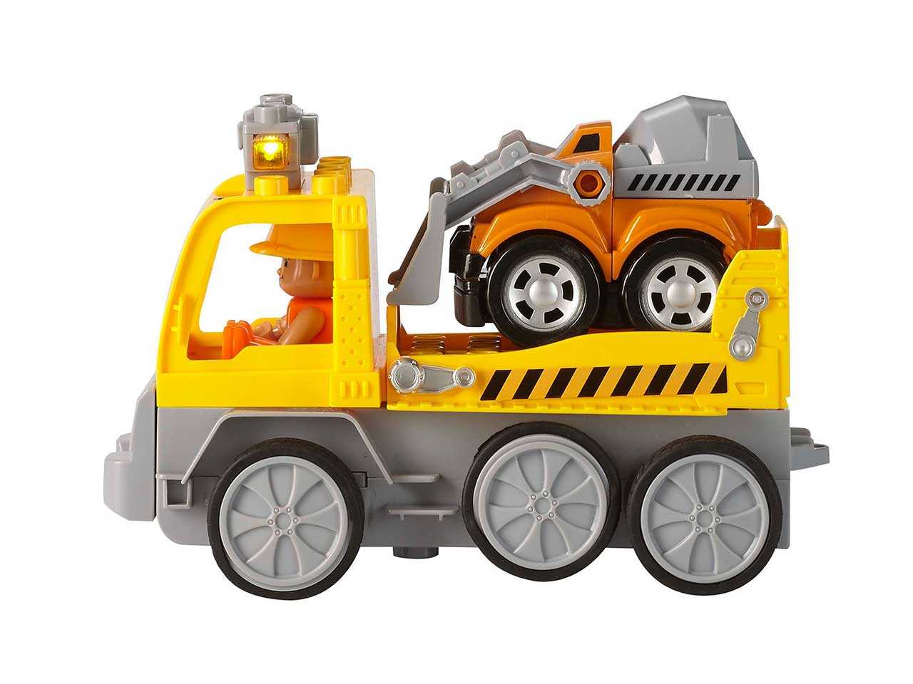 Autíčko REVELL 23003 JUNIOR - Tow Loader with excavator - 40 MHz