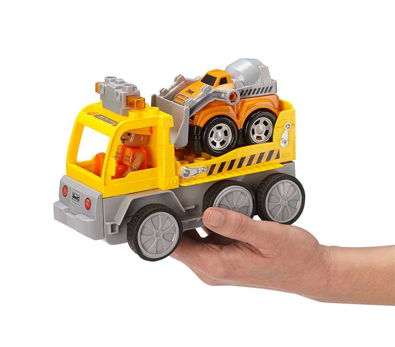 Autíčko REVELL 23003 JUNIOR - Tow Loader with excavator - 40 MHz