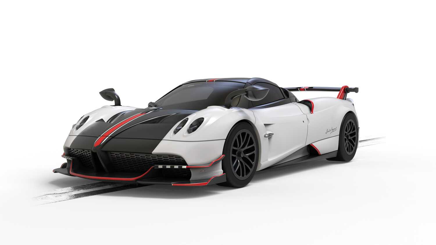 Autíčko Super Resistant SCALEXTRIC C4399 - Pagani Huayra BC Roadster – Metallic Pearl White (1:32)