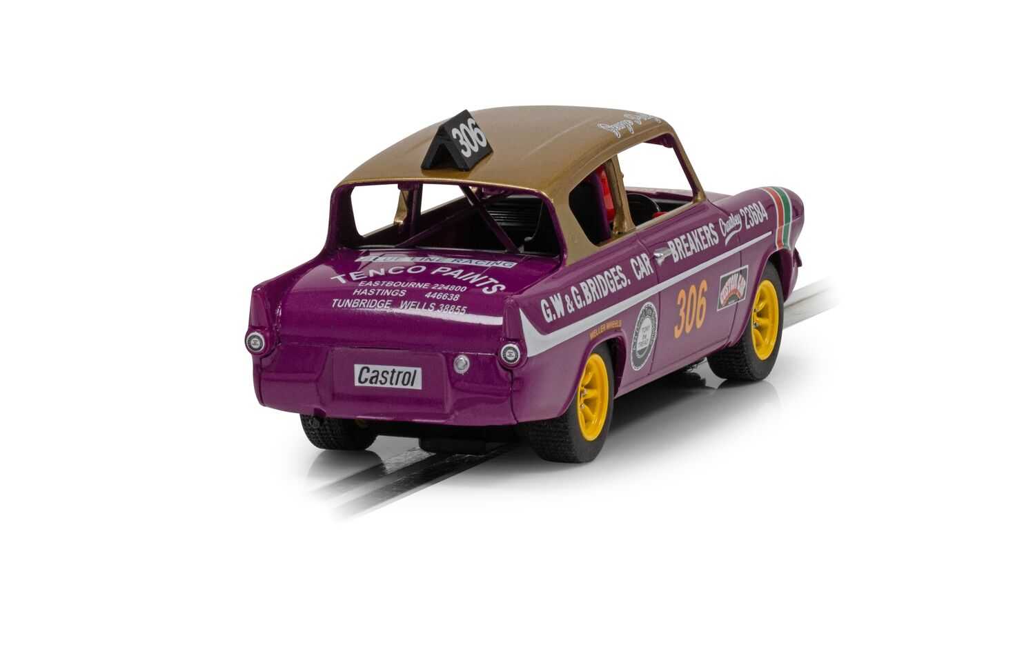 Autíčko Touring SCALEXTRIC C4584 - Ford Anglia 105e George Polley 306 (1:32)