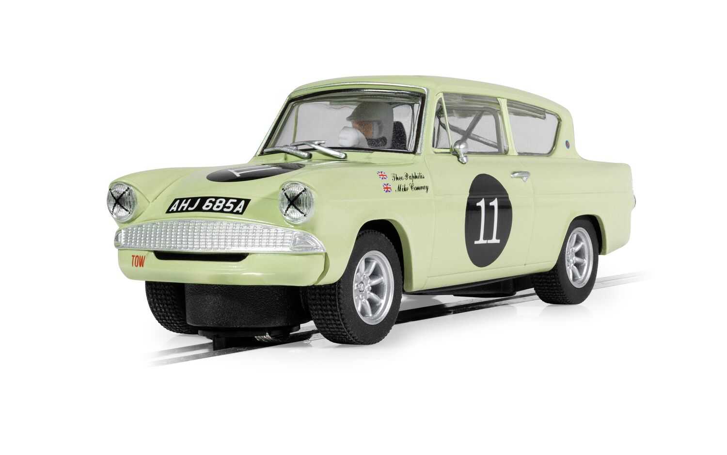 Autíčko Touring SCALEXTRIC C4617 - Ford Anglia 105e - Theo Paphitis (1:32)