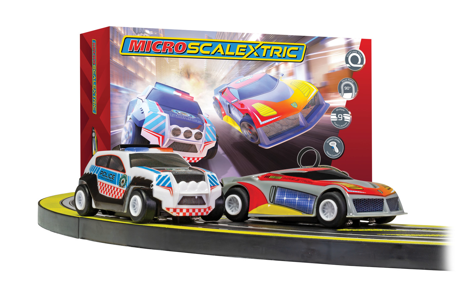 Autodráha MICRO SCALEXTRIC G1149P - Law Enforcer Mains Powered Race Set (1:64)