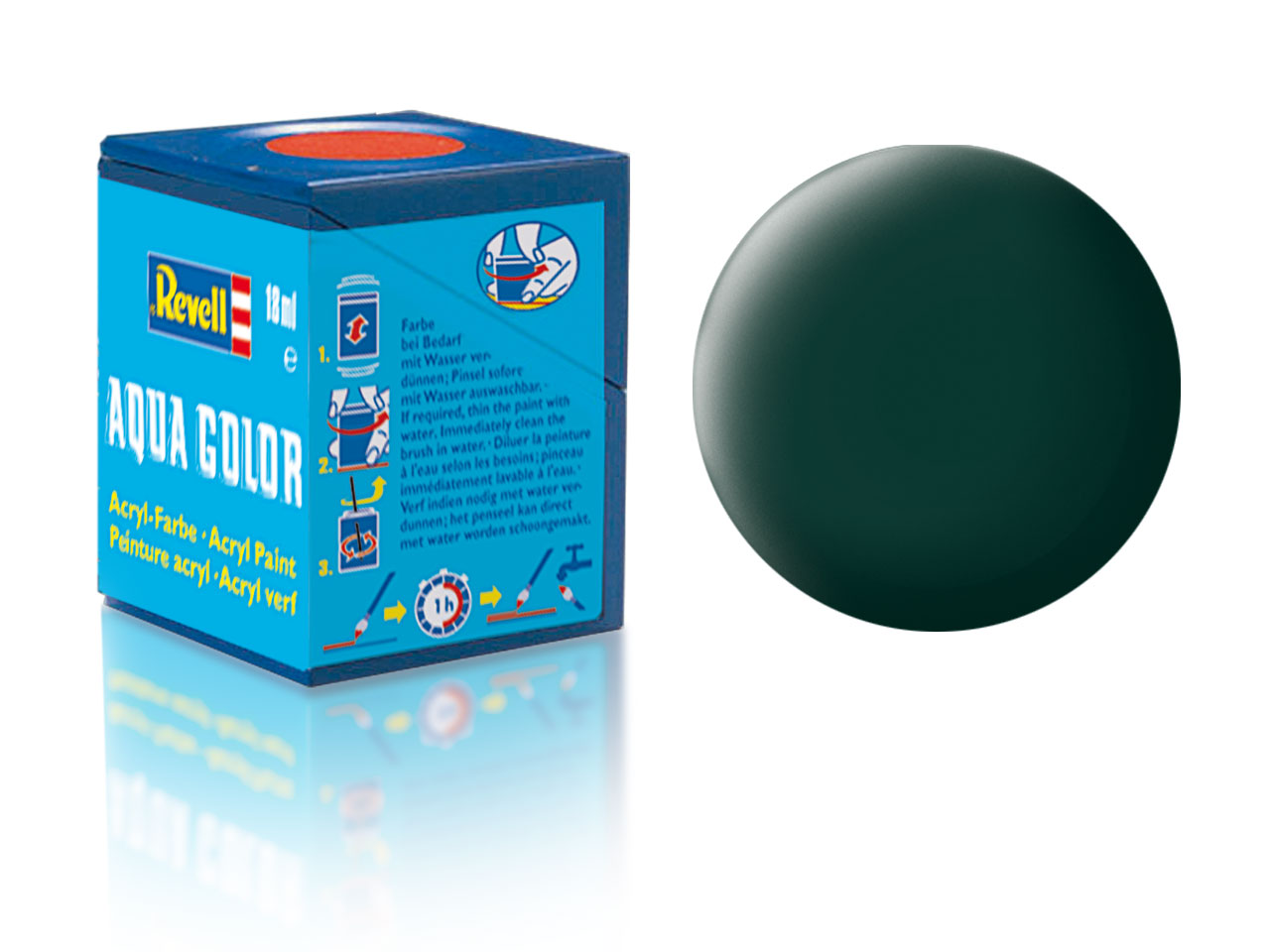 Barva Revell akrylová - 36140: matná černozelená (black-green mat)