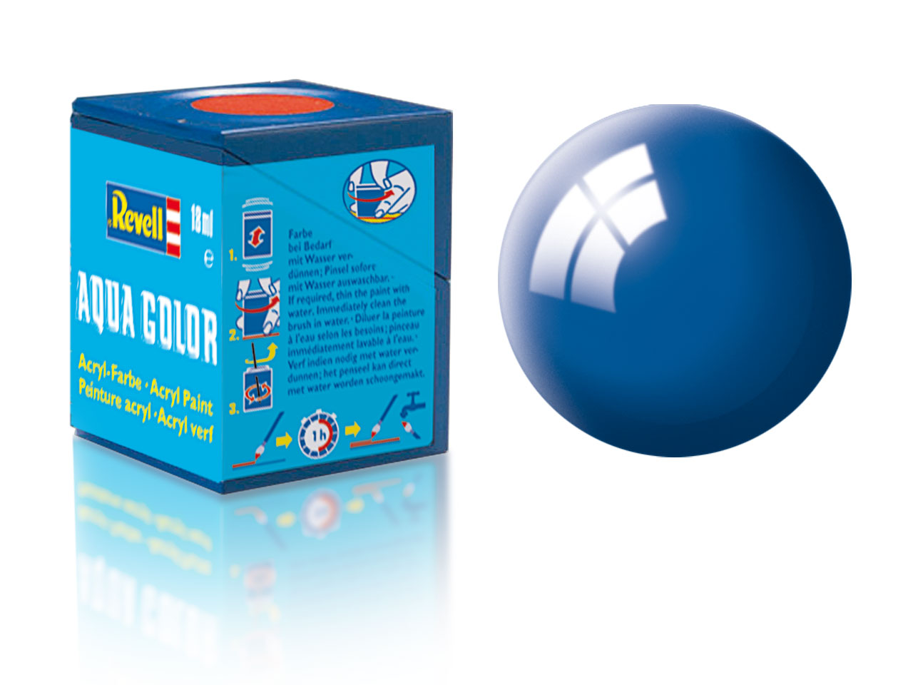 Barva Revell akrylová - 36152: lesklá modrá (blue gloss)