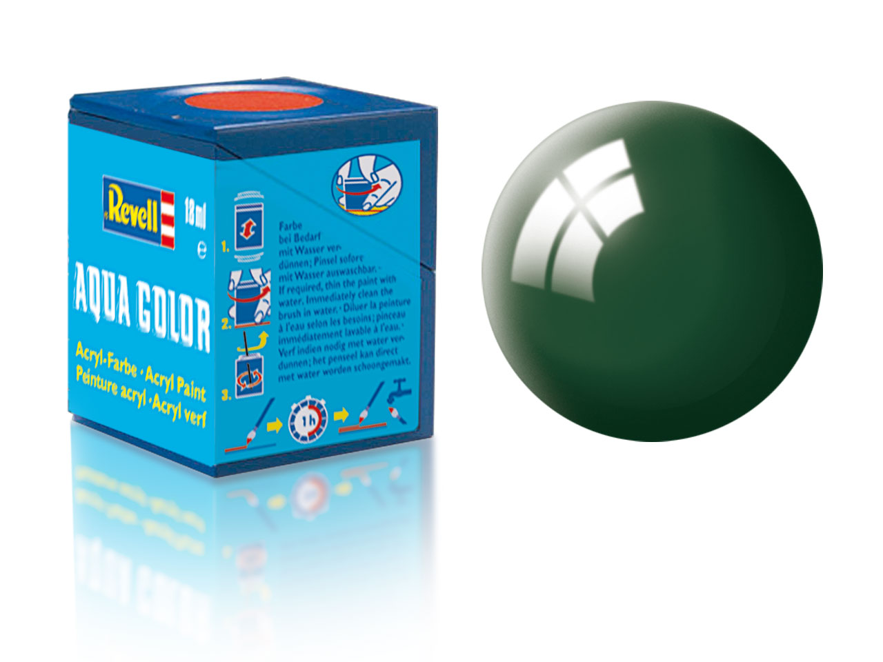 Barva Revell akrylová - 36162: leská zelenomodrá (sea green gloss)