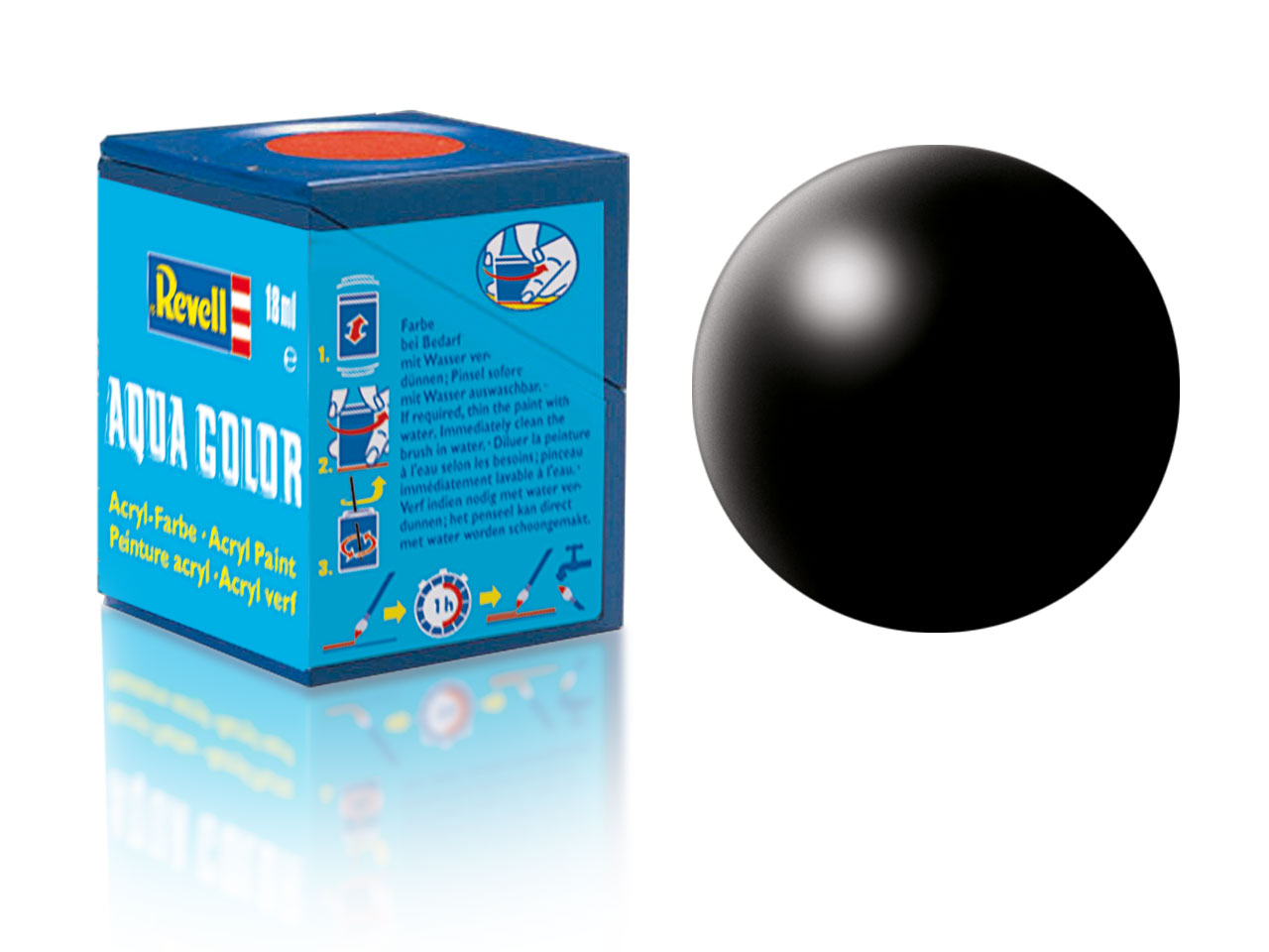 Barva Revell akrylová - 36302: hedvábná černá (black silk)