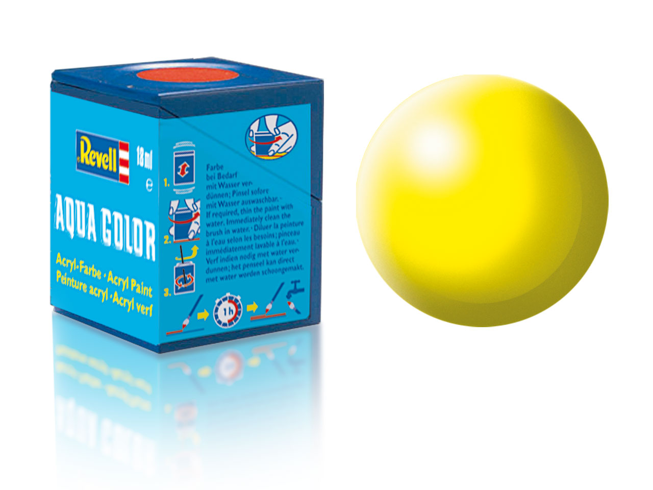 Barva Revell akrylová - 36312: hedvábná světle žlutá (luminous yellow silk)