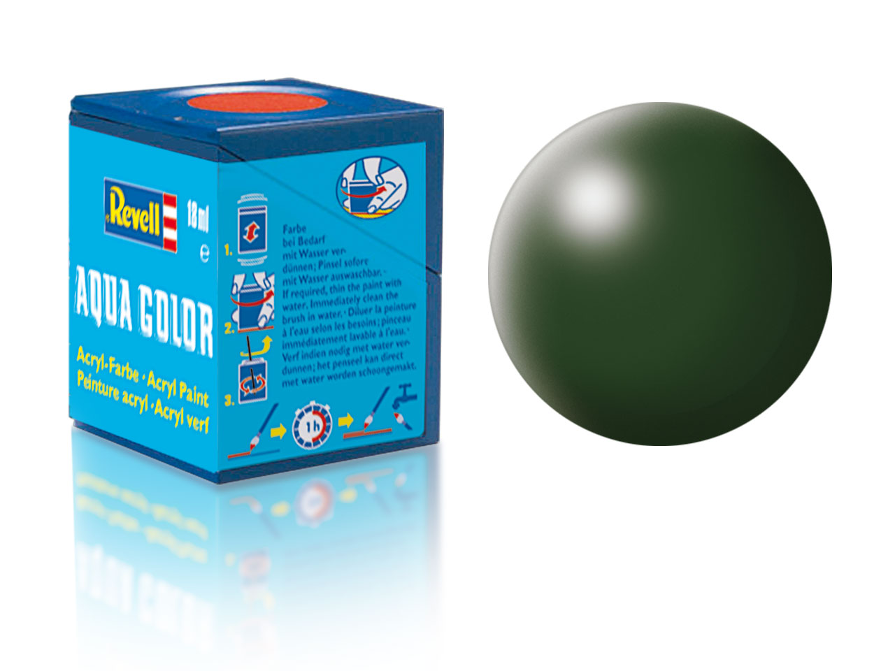 Barva Revell akrylová - 36363: hedvábná tmavě zelená (dark green silk)