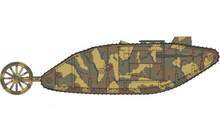 Classic Kit VINTAGE tank A01315V - WWI Male Tank Mk.I (1:76)