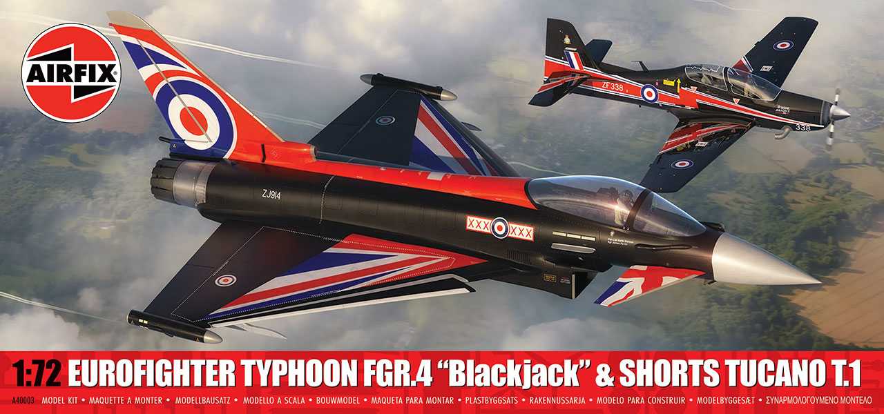 Classic Kit letadla A40003 - Eurofighter Typhoon FGR.4 (Blackjack) + Shorts Tucano T.1 (Twin Pack) (1:72)