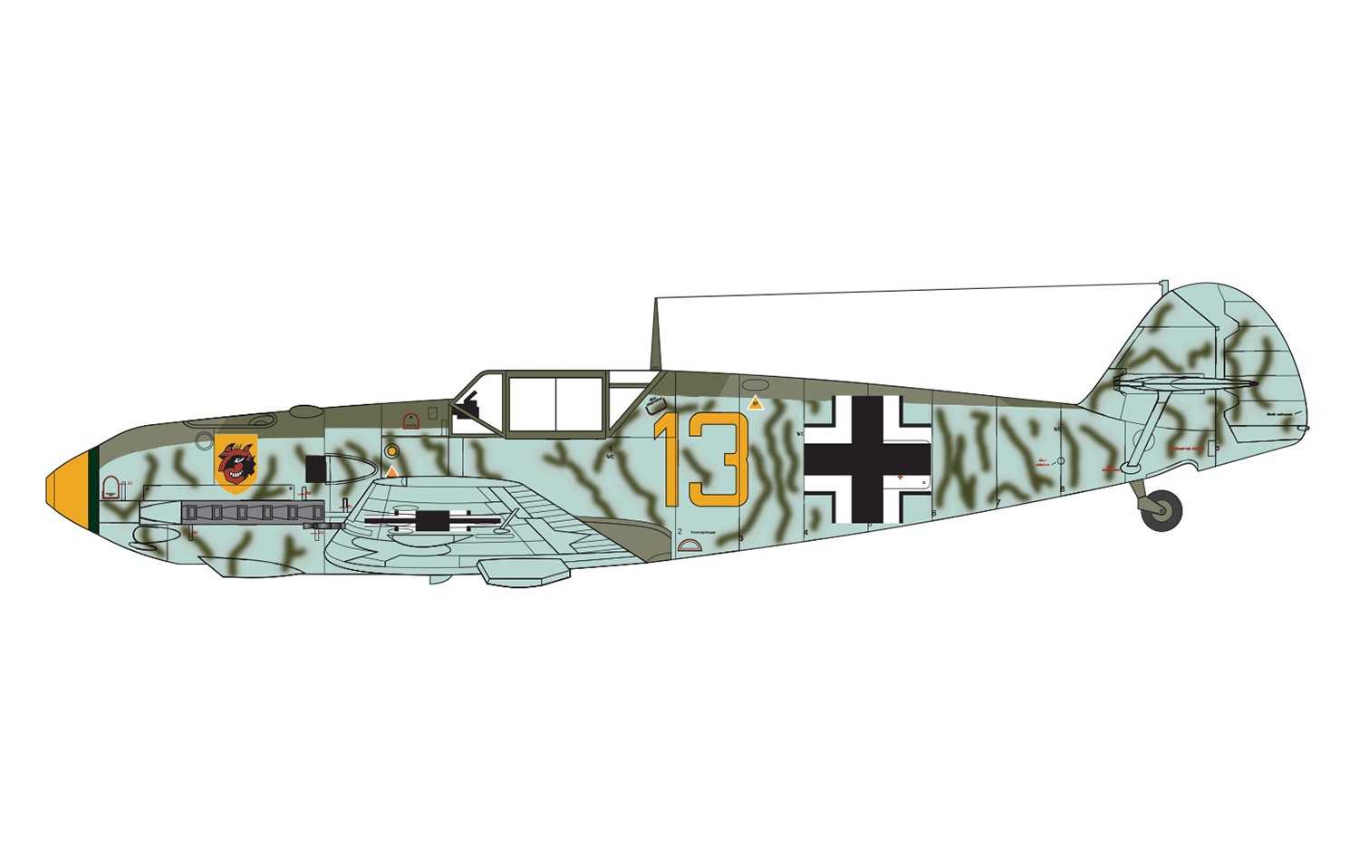 Classic Kit letadlo A01008A - Messerschmitt Bf109E-4 (1:72)