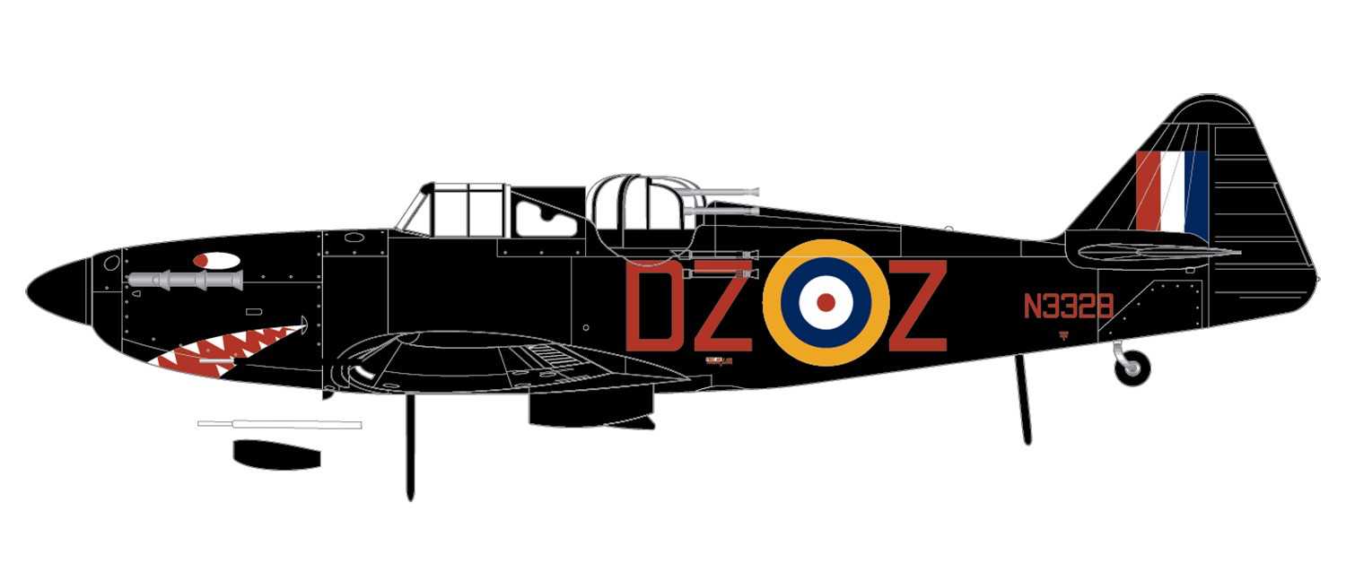 Classic Kit letadlo A02069 - Boulton Paul Defiant (1:72) - nová forma