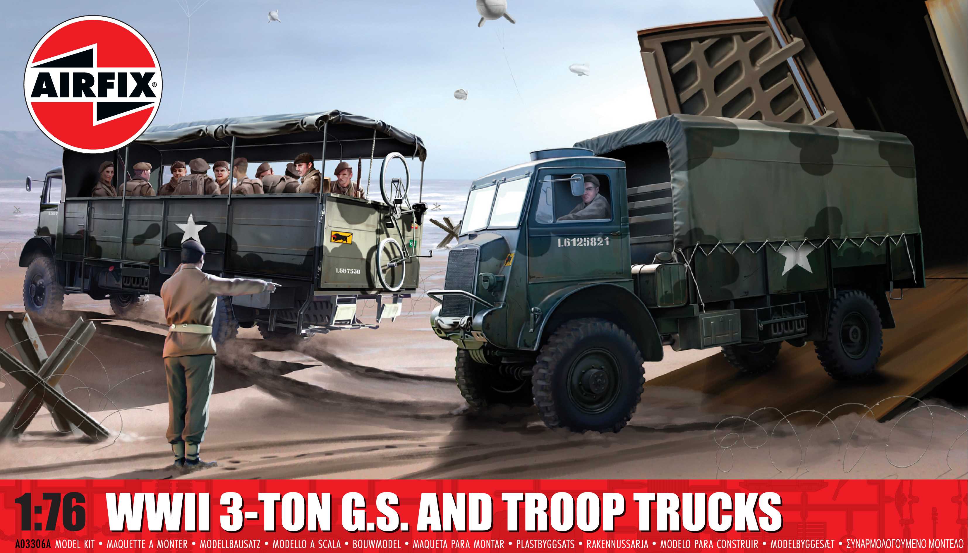 Classic Kit military A03306A - WWII 3-ton 4x4 General Service & Troop Trucks (1:76)