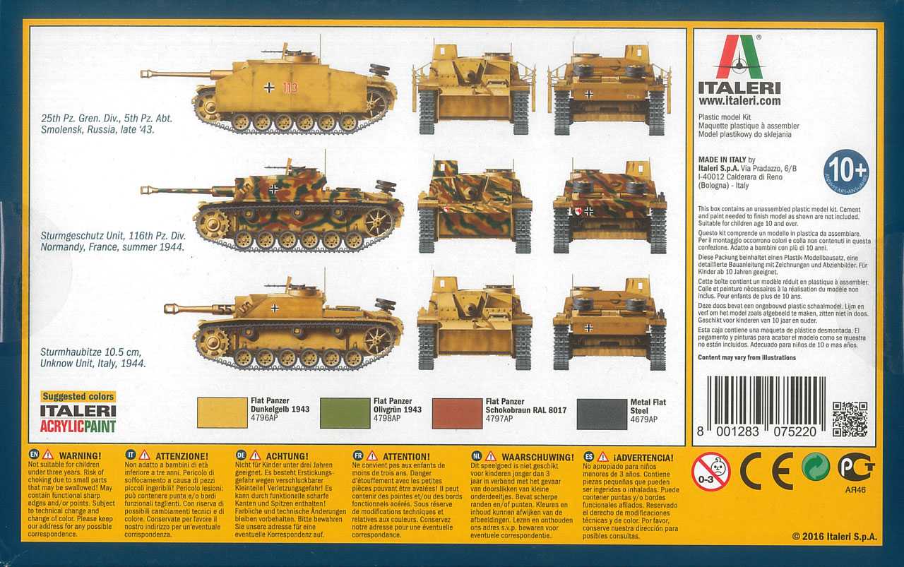 Fast Assembly tanky 7522 - STURMGESCHUTZ III (1:72)