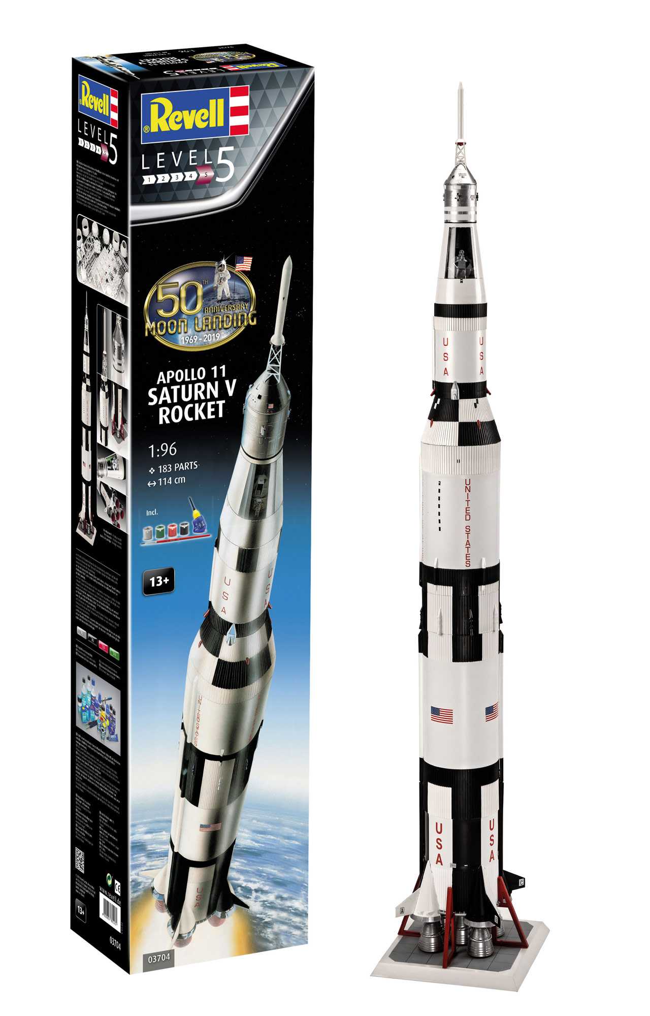 Gift-Set 03704 - Apollo 11 Saturn V Rocket (50 Years Moon Landing) (1:96)