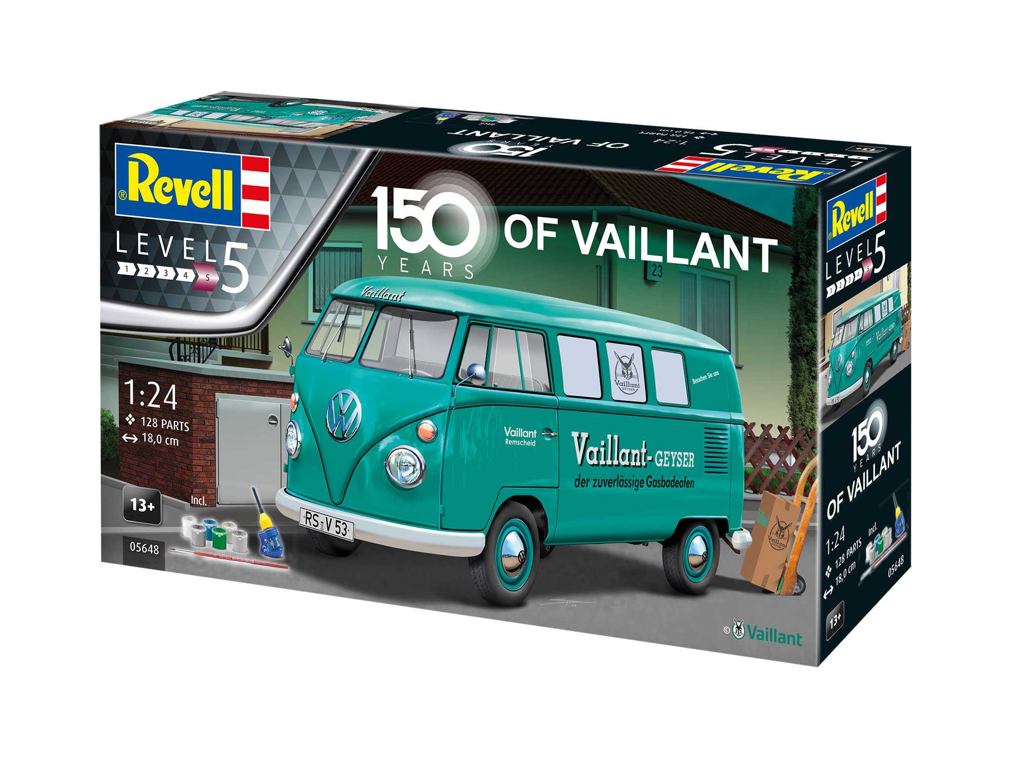 Gift-Set auto 05648 - 150 Years of Vaillant (VW T1 Bus) (1:24)