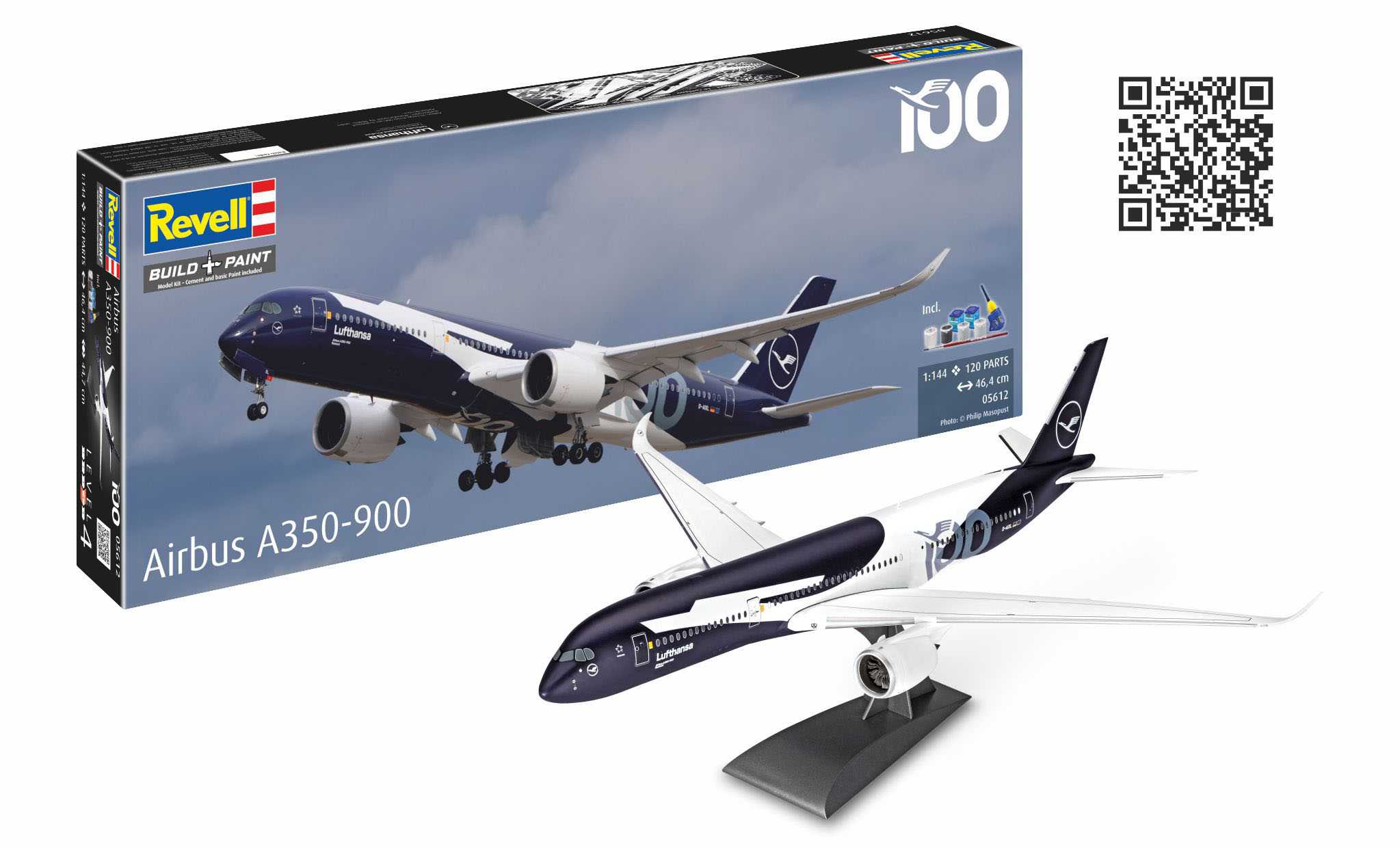 Gift-Set letadlo 05612 - A350-900 - Lufthansa (100th Anniversary) (1:144)