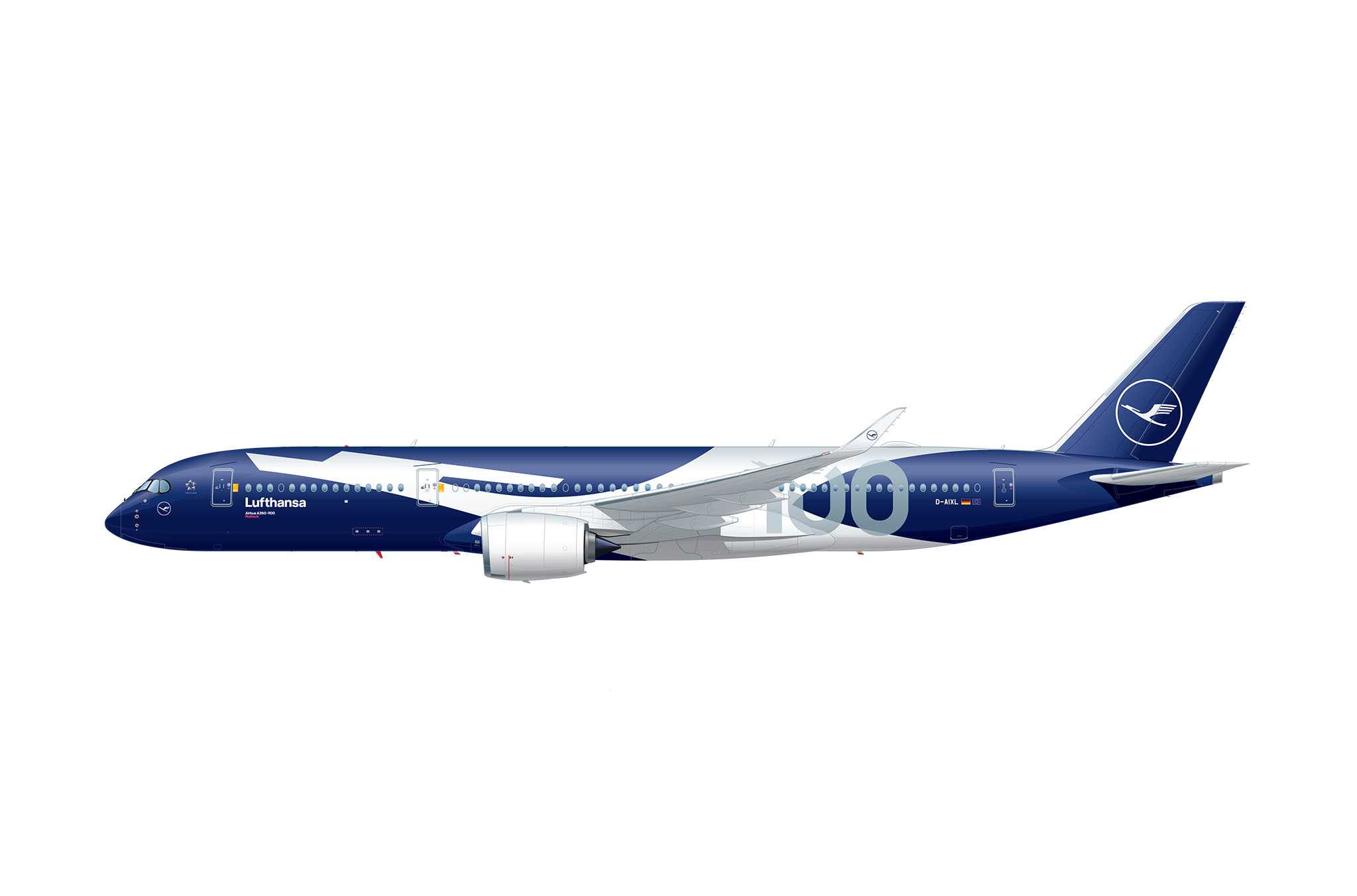Gift-Set letadlo 05612 - A350-900 - Lufthansa (100th Anniversary) (1:144)