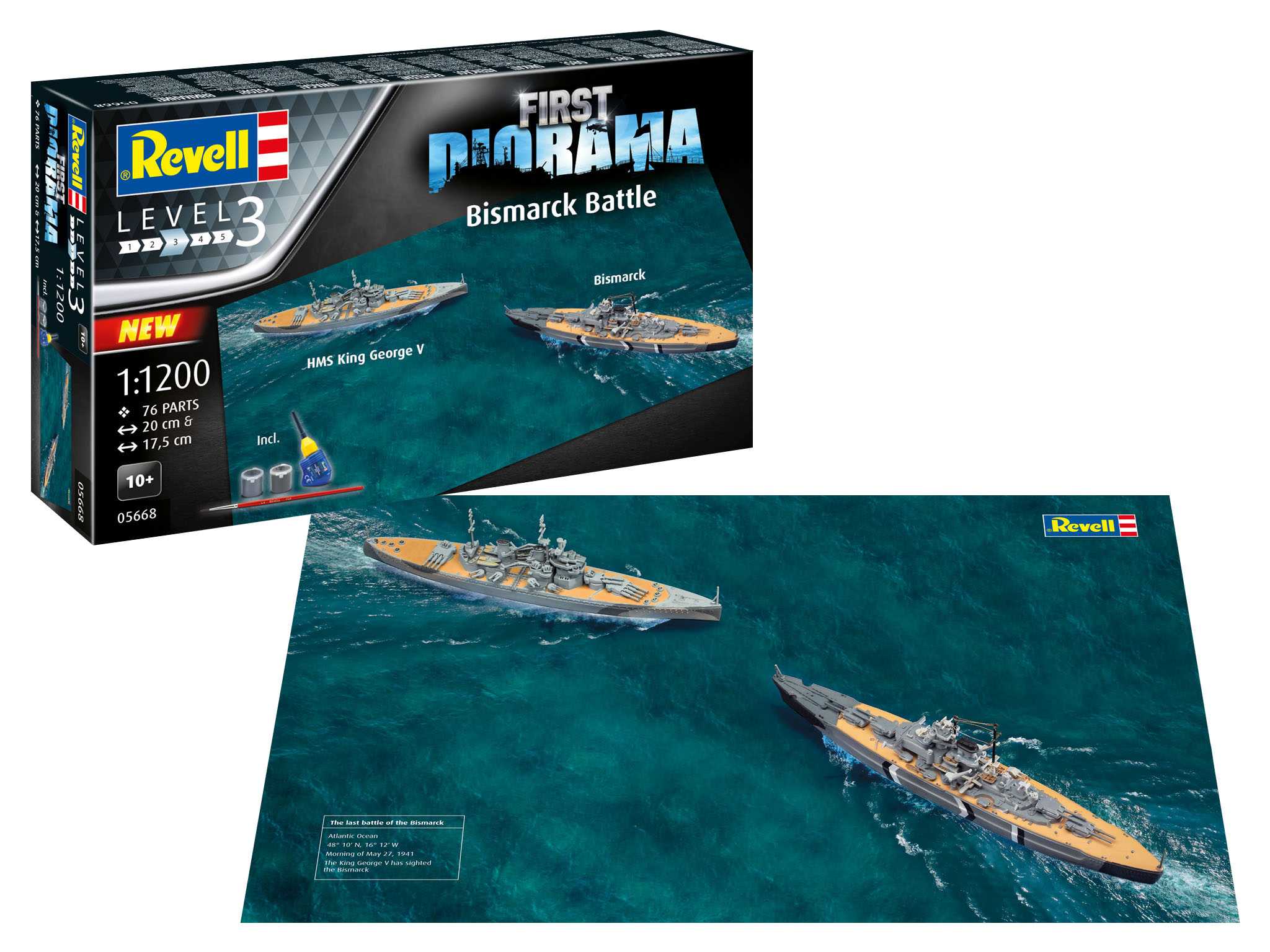 Gift-Set lodě 05668 - Bismarck Battle (1:1200)