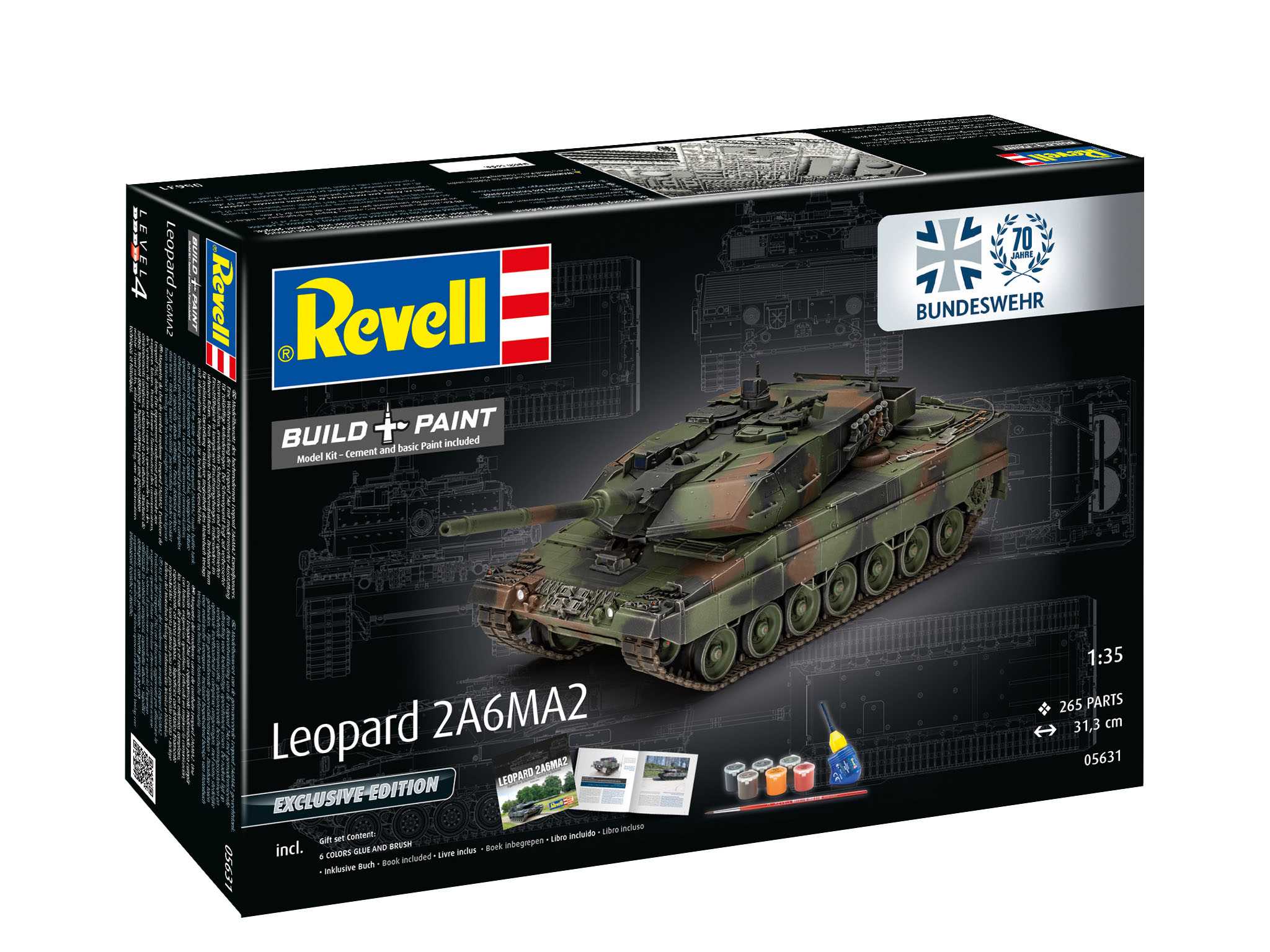 Gift-Set tank 05631 - 70 Years Bundeswehr: Leopard 2 A6A2 (Exclusive Edition) (1:35)