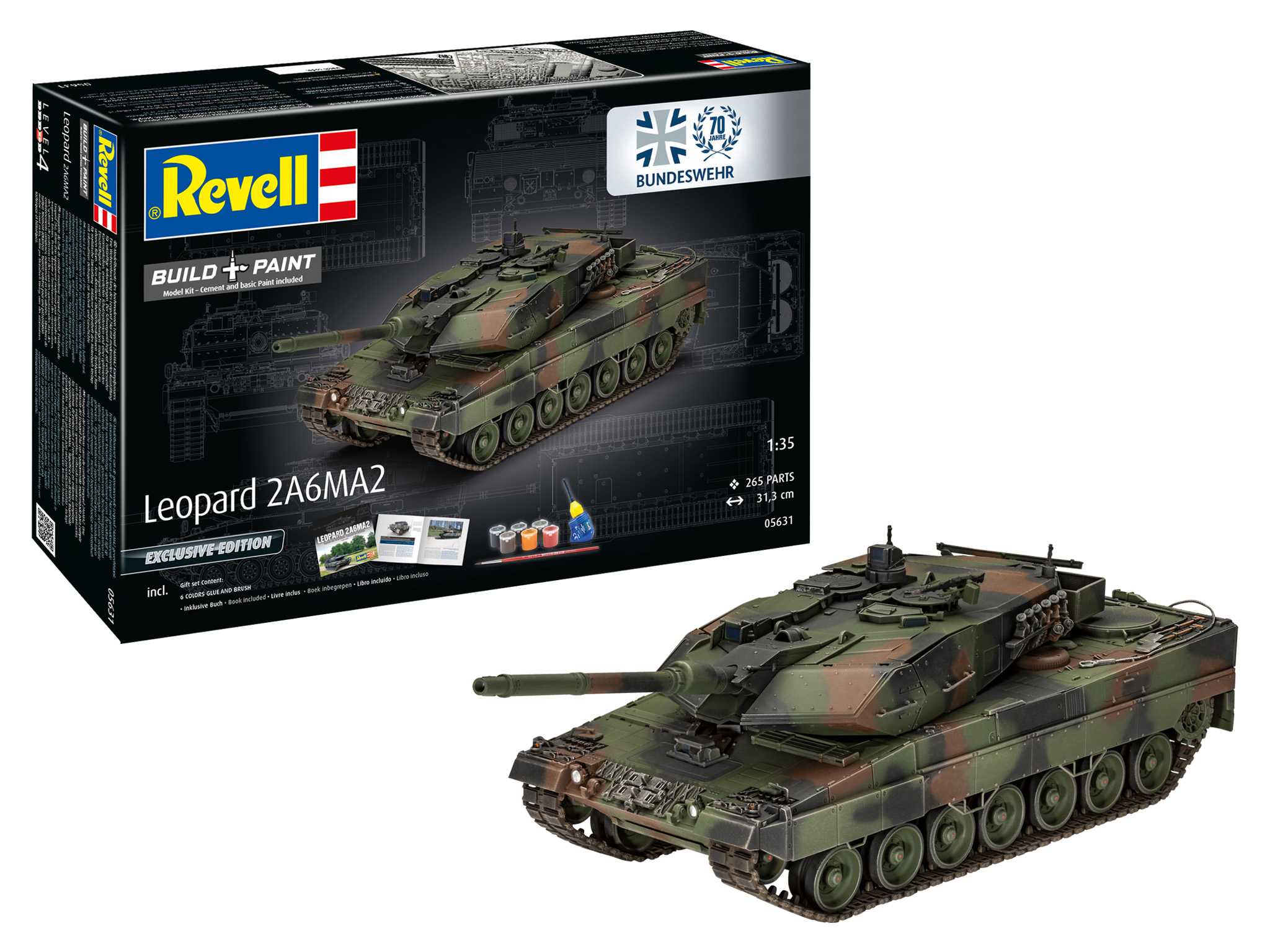 Gift-Set tank 05631 - 70 Years Bundeswehr: Leopard 2 A6A2 (Exclusive Edition) (1:35)