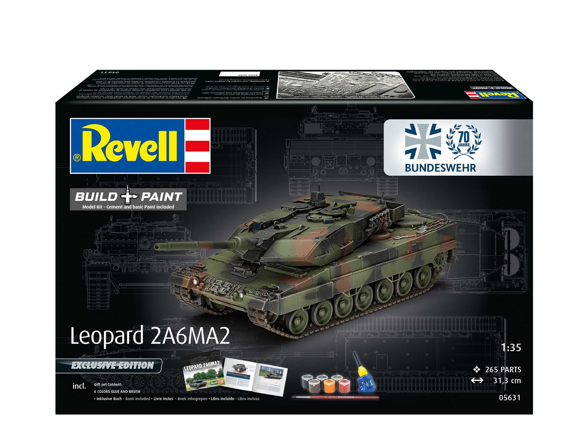 Gift-Set tank 05631 - 70 Years Bundeswehr: Leopard 2 A6A2 (Exclusive Edition) (1:35)