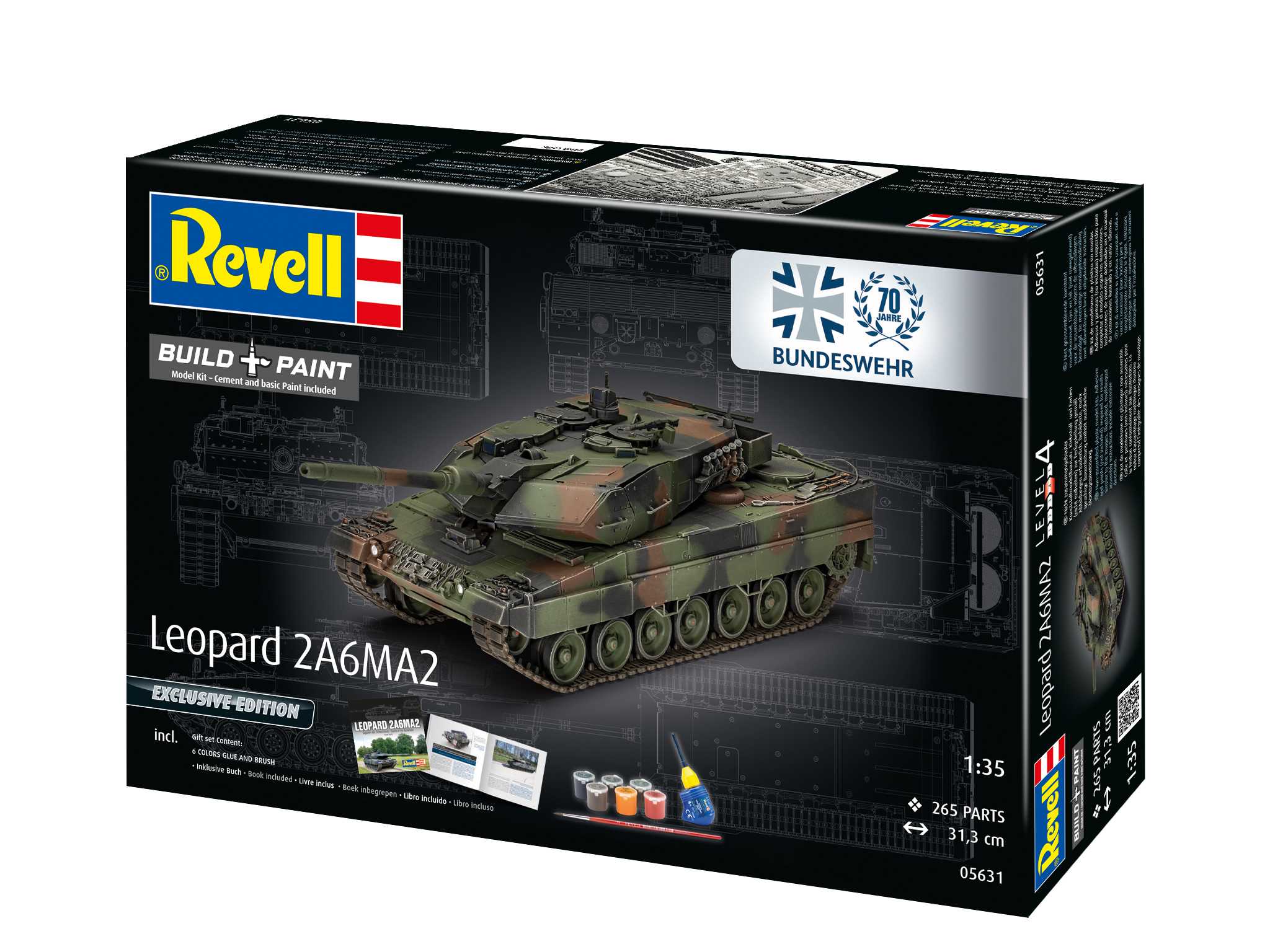 Gift-Set tank 05631 - 70 Years Bundeswehr: Leopard 2 A6A2 (Exclusive Edition) (1:35)