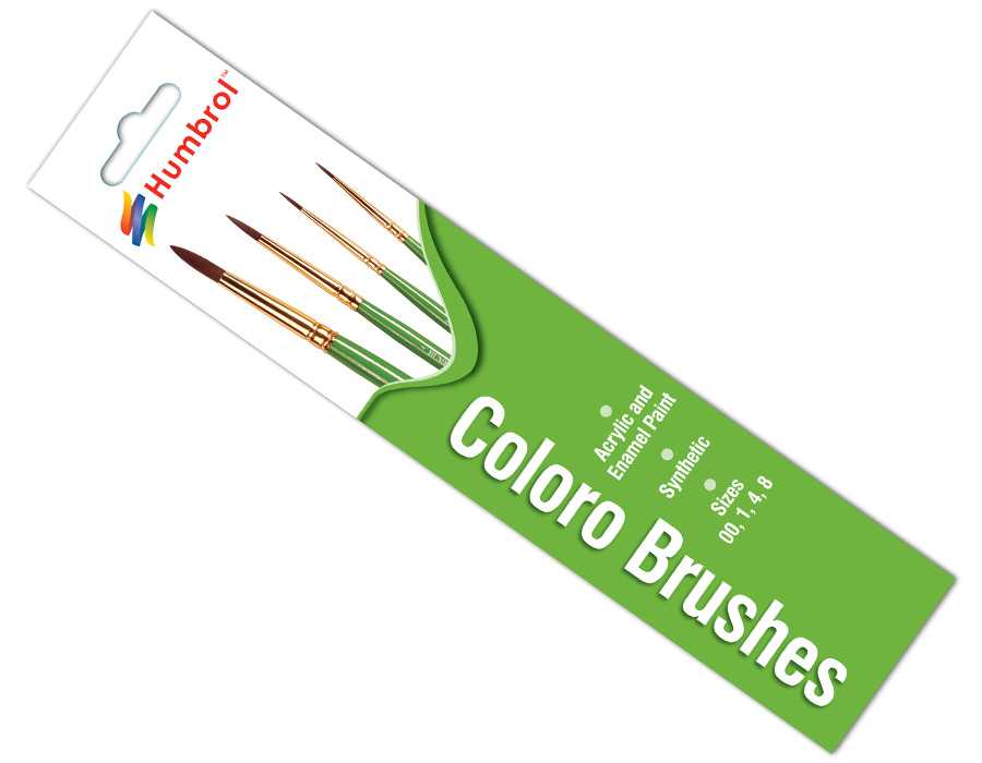 Humbrol Coloro Brush Pack AG4050 - sada štětců (velikost 00/1/4/8)