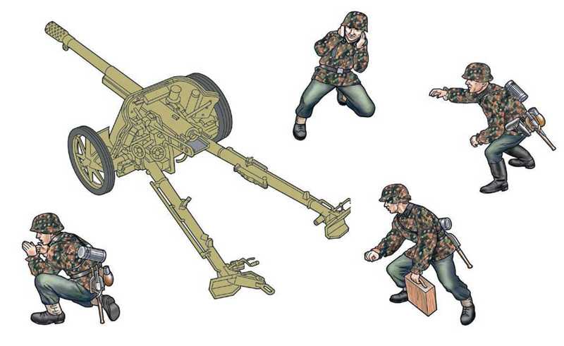 Mode Kit figurky 96460 - Pak 97/38 AT Gun with Crew (1:35)