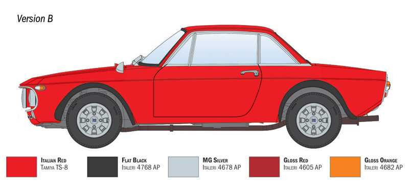 Model Kit auto 3619 - Lancia Fulvia coupé 1.6 HF "Fanalone" (1:24)
