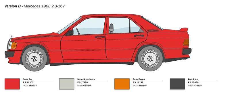 Model Kit auto 3624 - Mercedes Benz 190E (1:24)