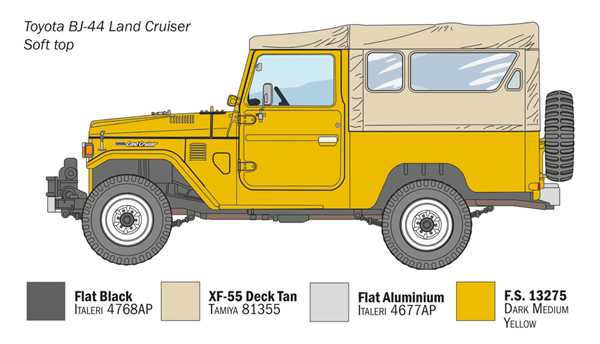 Model Kit auto 3630 - Toyota Land Cruiser BJ-44 Soft/Hard Top (1:24)
