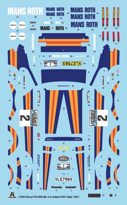 Model Kit auto 3650 - Ford Escort RS1800 MK.II Lombard RAC Rally (1:24)