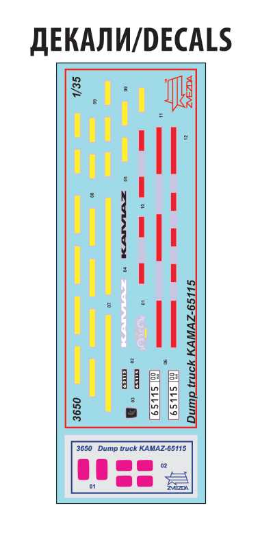 Model Kit auto 3650 - Kamaz 65115 dump truck (1:35)