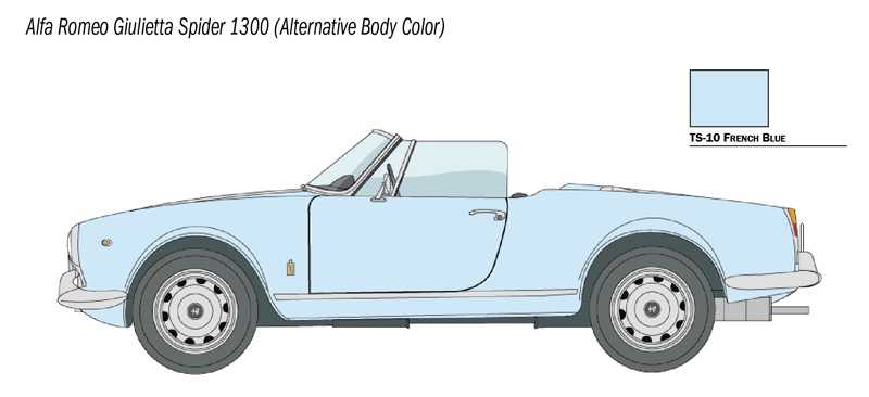 Model Kit auto 3653 - ALFA ROMEO GIULIETTA SPIDER 1300 (1:24)