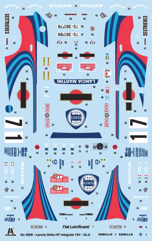 Model Kit auto 3658 - Lancia Delta HF Integrale (1:24)