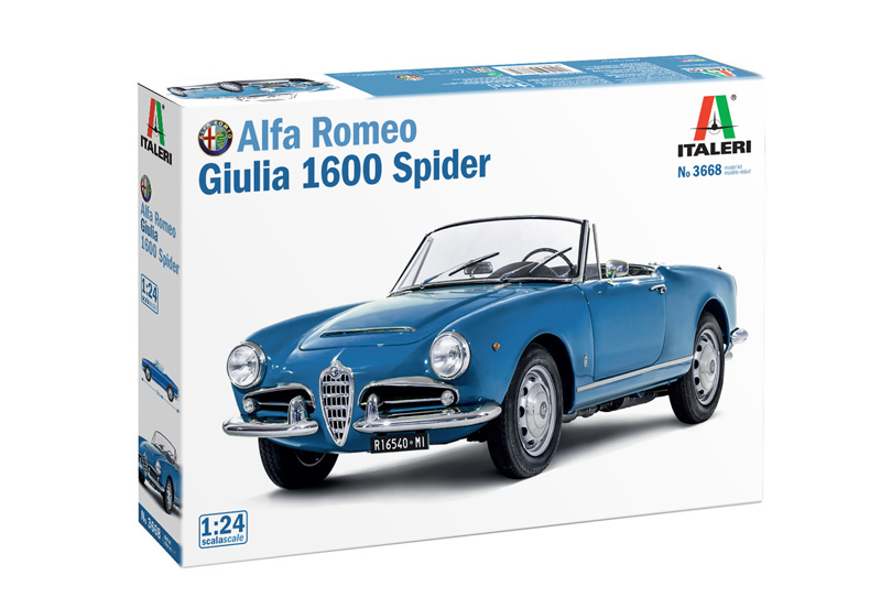 Model Kit auto 3668 - Alfa Romeo Giulia 1600 Spider (1:24)