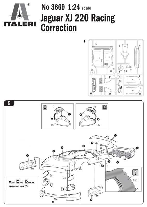 Model Kit auto 3669 - Jaguar XJ 220 Race Car (1:24)