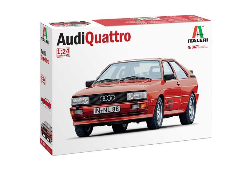 Model Kit auto 3671 - Audi Quattro (1:24)