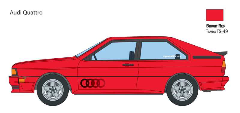 Model Kit auto 3671 - Audi Quattro (1:24)