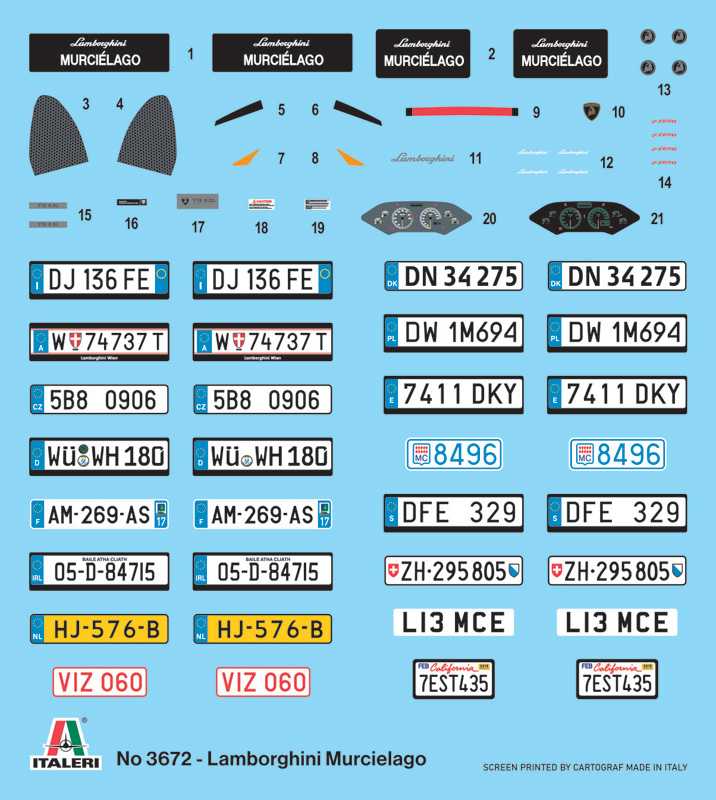 Model Kit auto 3672 - Lamborghini Murciélago (1:24)