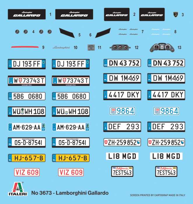 Model Kit auto 3673 - Lamborghini Gallardo (1:24)
