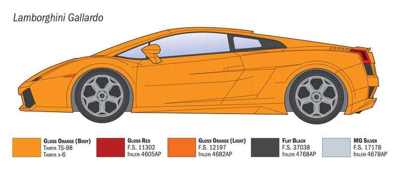 Model Kit auto 3673 - Lamborghini Gallardo (1:24)