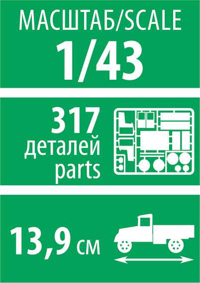 Model Kit auto 43008 - Soviet all-wheel drive truck GAZ-66 (1:43)